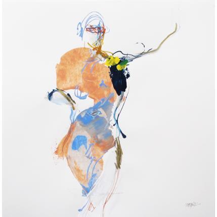 Painting Je t'attendrai... peut-être by Cressanne | Painting Raw art Acrylic Nude