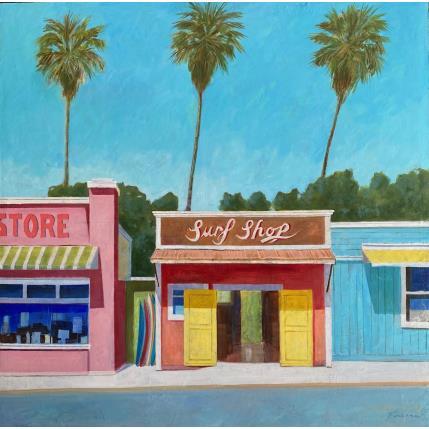 Peinture Le village sous les tropiques par Foucras François | Tableau Figuratif Acrylique Paysages, Urbain