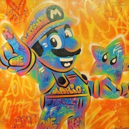 Peinture big boy fluor par Kedarone | Tableau Street Art Graffiti, Posca Icones Pop