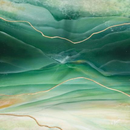 Painting Aube végétale by Baroni Victor | Painting Abstract Acrylic Minimalist