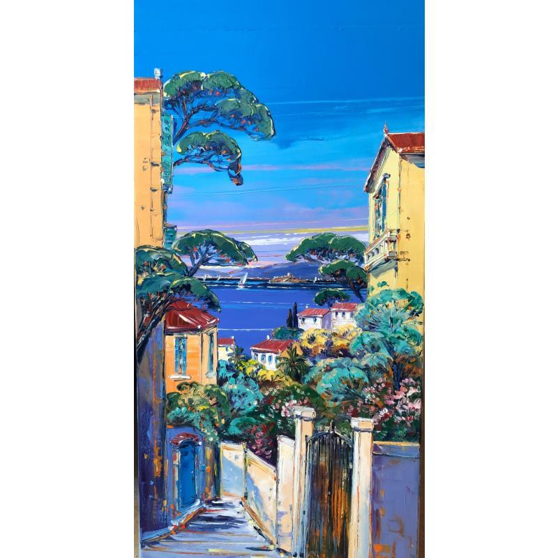 Painting La rade de Marseille by Corbière Liisa | Painting Figurative Oil Landscapes