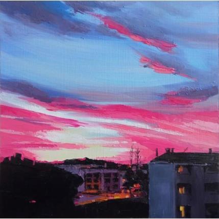 Painting Out the window by Chen Xi | Painting Figurative Oil Landscapes, Urban