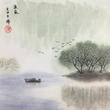 Peinture Tôt le matin  par Amblard Rui | Tableau Figuratif Aquarelle Nature, Paysages, Scènes de vie