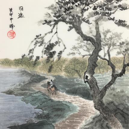 Peinture Un chemin vers la maison  par Amblard Rui | Tableau Figuratif Aquarelle Nature, Paysages, Scènes de vie