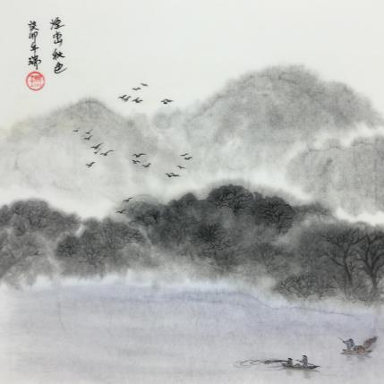 Peinture Les matins brumeux  par Amblard Rui | Tableau Figuratif Aquarelle Nature, Paysages