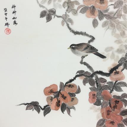 Peinture l'automne fruitier par Amblard Rui | Tableau Figuratif Aquarelle Animaux, Nature, Paysages