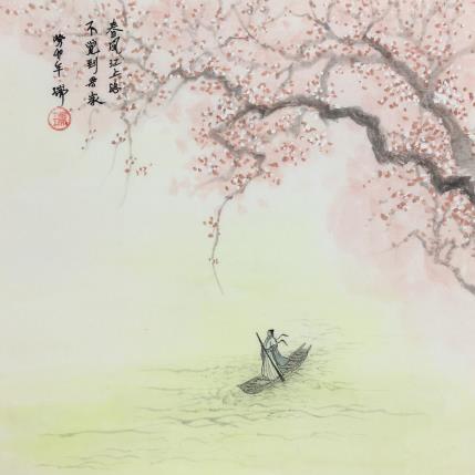 Peinture Printemps fleuri  par Amblard Rui | Tableau Figuratif Aquarelle Nature, Paysages, Scènes de vie