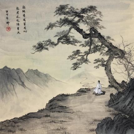 Peinture Une nuit auprès de lui passée, reste dans ma pensée par Amblard Rui | Tableau Figuratif Aquarelle Nature, Paysages, Scènes de vie