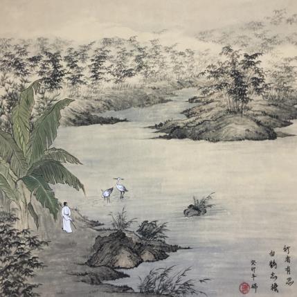 Peinture Passer par un endroit calme  par Amblard Rui | Tableau Figuratif Aquarelle Animaux, Nature, Paysages