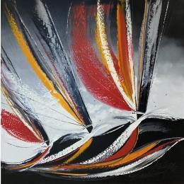 Painting La nuit devant nous by Fonteyne David | Painting Figurative Acrylic Marine