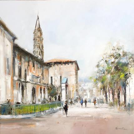 Peinture SAINT SERNIN par Poumelin Richard | Tableau Figuratif Huile Paysages, Urbain