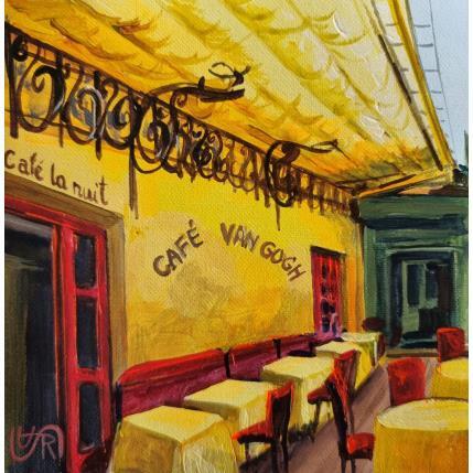 Peinture Cafe van gogh par Rasa | Tableau Figuratif Acrylique Architecture