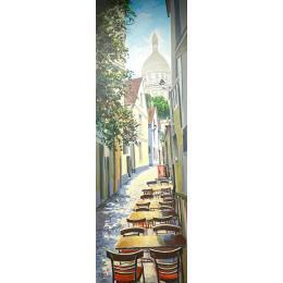 Pintura Morning silence in montmartre por Rasa | Pintura Figurative Acrylic Architecture
