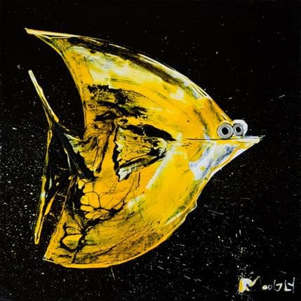 Peinture Poisson tropical by night par Moogly | Tableau Art Singulier Acrylique animaux