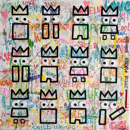 Peinture JOYEUSE TRIBU par Mam | Tableau Pop-art Acrylique Icones Pop, Minimaliste, Portraits
