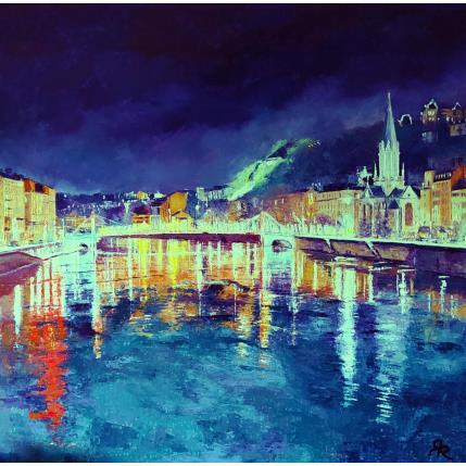 Peinture La Saône  par Rigaux Régis | Tableau Figuratif Huile