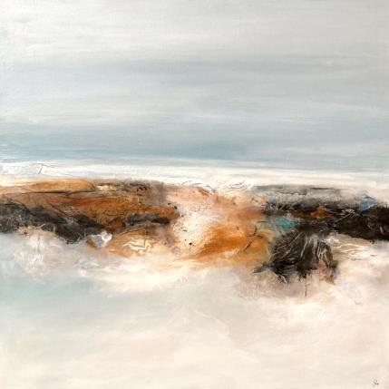 Peinture CLAIR DE TERRE par Han | Tableau Abstrait Marine, Nature