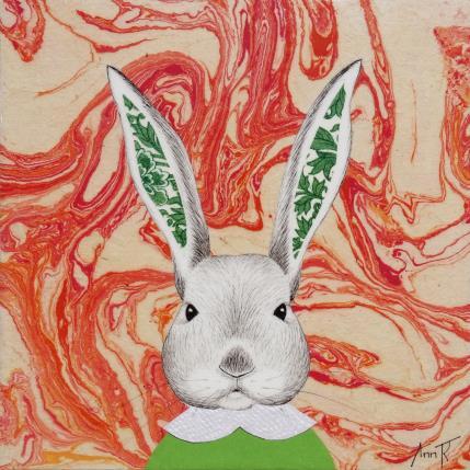 Peinture Oscar par Ann R | Tableau Art naïf Encre, Papier Animaux, Portraits