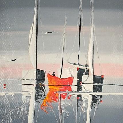 Painting Avec vous le soir by Fonteyne David | Painting Figurative Acrylic Landscapes, Marine