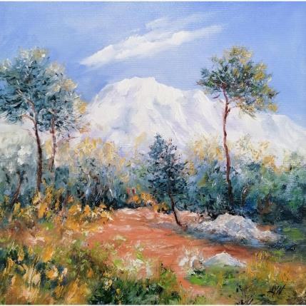 Peinture la sainte victoire le tholonet par Lyn | Tableau Figuratif Huile Paysages
