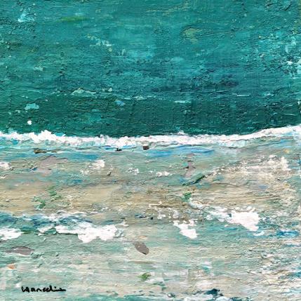 Peinture M551 par Moracchini Laurence | Tableau Abstrait Acrylique, Poudre de marbre Marine, Paysages