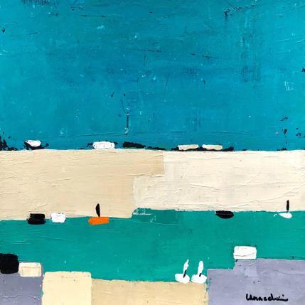 Painting D432 by Moracchini Laurence | Painting Abstract Acrylic Marine, Pop icons