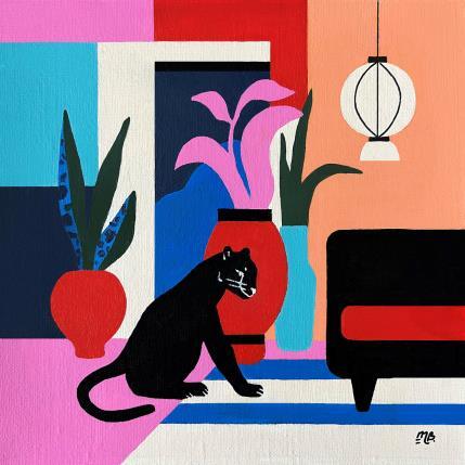 Peinture Vigilance 2.0 par Birsak Mariah | Tableau Figuratif Acrylique Animaux, Natures mortes, Urbain