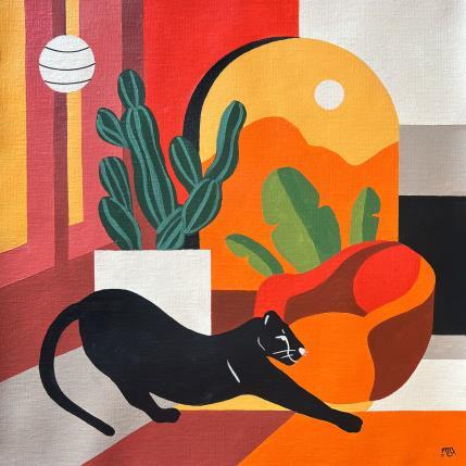 Peinture Patient Prowess par Birsak Mariah | Tableau Figuratif Acrylique Animaux, Natures mortes, Scènes de vie