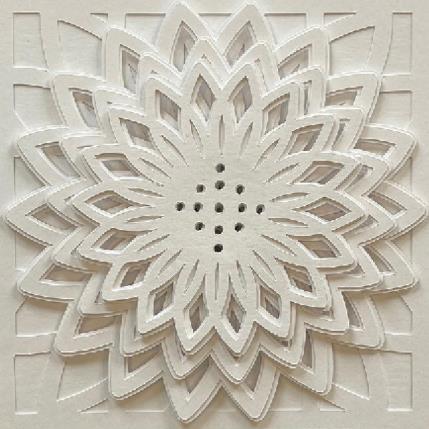 Peinture snowflake 2  par Ryder Susan | Tableau Matiérisme Collage Minimaliste, Nature