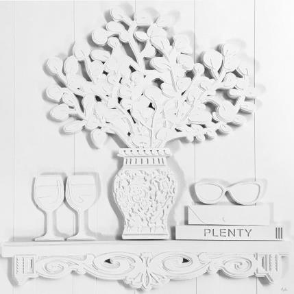 Peinture The good life par Ryder Susan | Tableau Matiérisme Papier Natures mortes