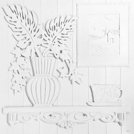 Peinture Where's my tea par Ryder Susan | Tableau Matiérisme Papier Natures mortes