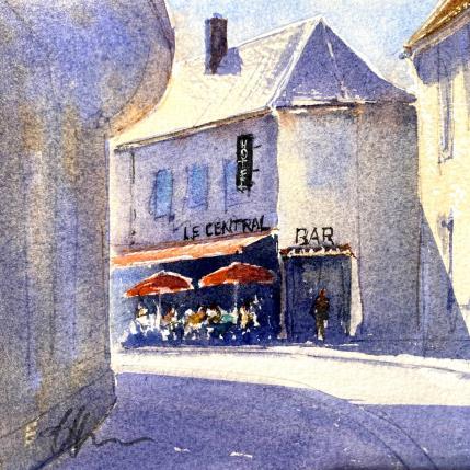 Peinture Le central par Jones Henry | Tableau Figuratif Aquarelle Paysages, Urbain
