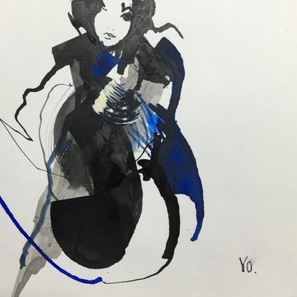 Peinture Je me parle de toi par YO | Tableau Figuratif Encre Nu