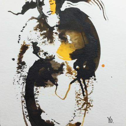 Peinture Viens dans ma planete par YO | Tableau Figuratif Encre Nu