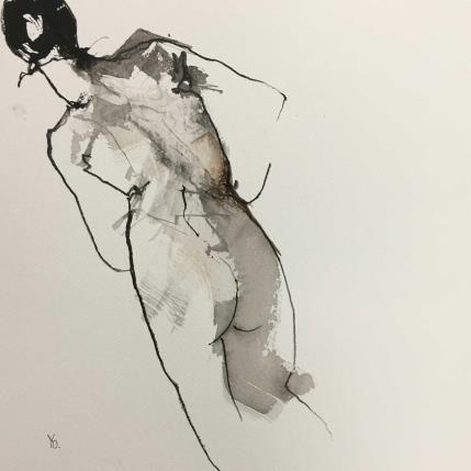 Peinture Moi je m'oublierai jamais par YO | Tableau Figuratif Encre Nu