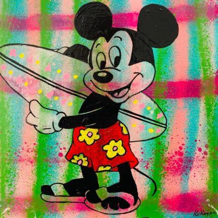 Peinture Mickey surf 2 par Kikayou | Tableau Pop-art Graffiti Icones Pop
