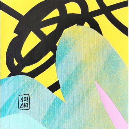 Peinture Bee sky par Neibaf | Tableau Abstrait Acrylique, Graffiti Paysages