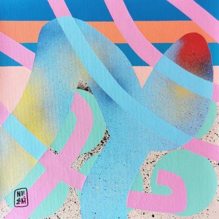 Peinture Ondes solaires par Neibaf | Tableau Abstrait Acrylique, Graffiti Paysages