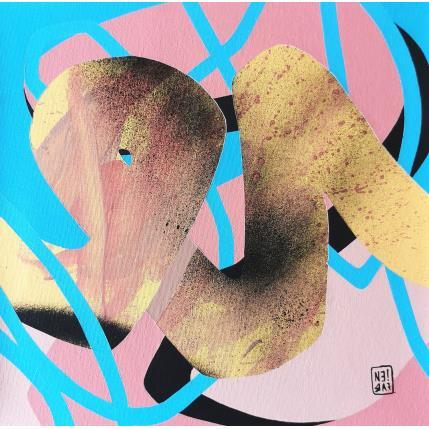 Peinture Lava river par Neibaf | Tableau Abstrait Acrylique, Graffiti Paysages