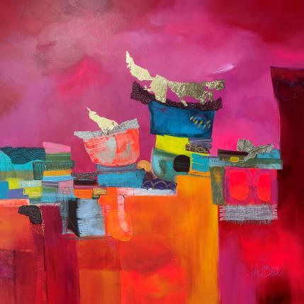 Painting Petit palais bleu by Lau Blou | Painting Abstract Acrylic