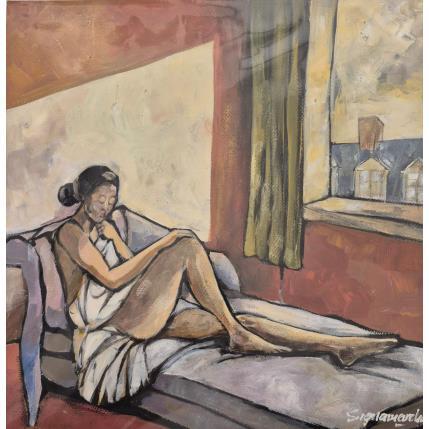 Peinture Fenêtre sur toits par Signamarcheix Bernard | Tableau Figuratif Acrylique