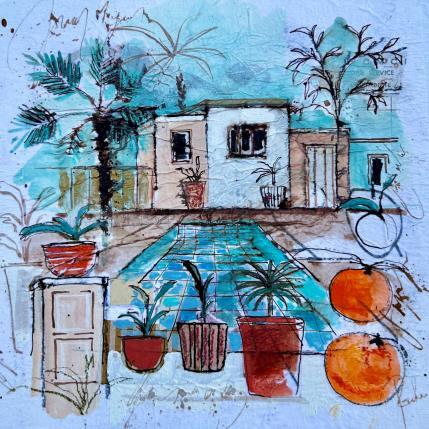 Peinture douceur du soir par Colombo Cécile | Tableau Figuratif Acrylique, Pastel Paysages, scènes de vie