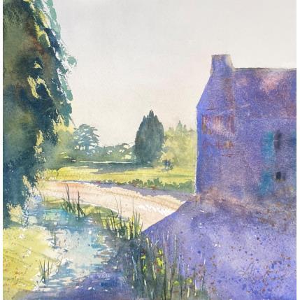 Painting Ombre fraîche by Jones Henry | Painting Figurative Watercolor Landscapes, Urban