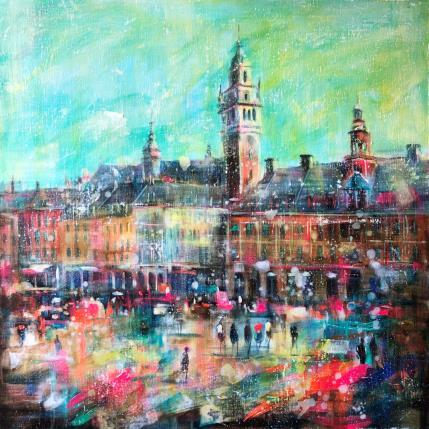 Peinture Lille flamboyant par Solveiga | Tableau Figuratif Acrylique Architecture