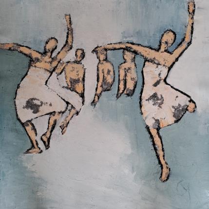 Peinture Extase blanche par Malfreyt Corinne | Tableau Figuratif Huile noir & blanc, nu, scènes de vie