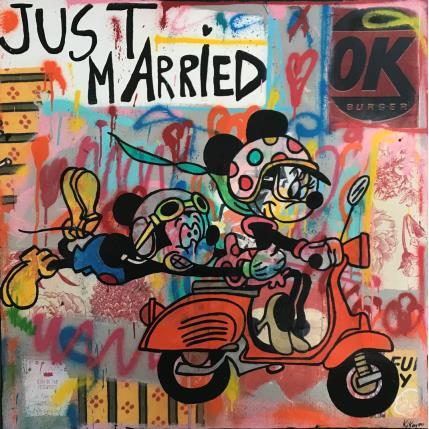 Pintura Just Married por Kikayou | Pintura Pop-art Pop icons