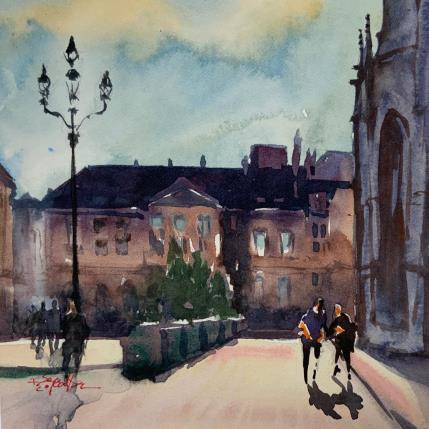 Peinture T’as vu ça ! par Seruch Capouillez Isabelle | Tableau Figuratif Aquarelle Urbain