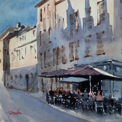 Peinture Une petite faim par Seruch Capouillez Isabelle | Tableau Figuratif Aquarelle Urbain