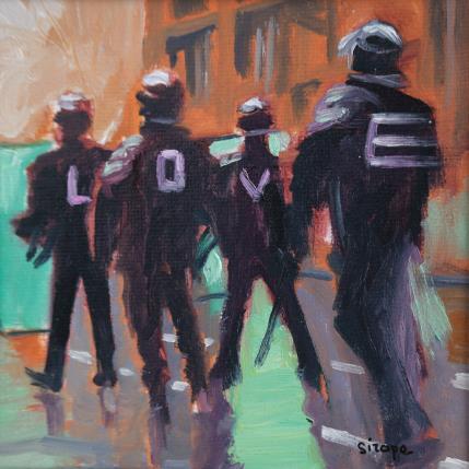 Peinture Love par Sirope Rémy | Tableau Figuratif Huile Scènes de vie, Société, Urbain