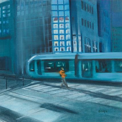 Peinture Lost in translation par Sirope Rémy | Tableau Figuratif Huile Scènes de vie, Urbain